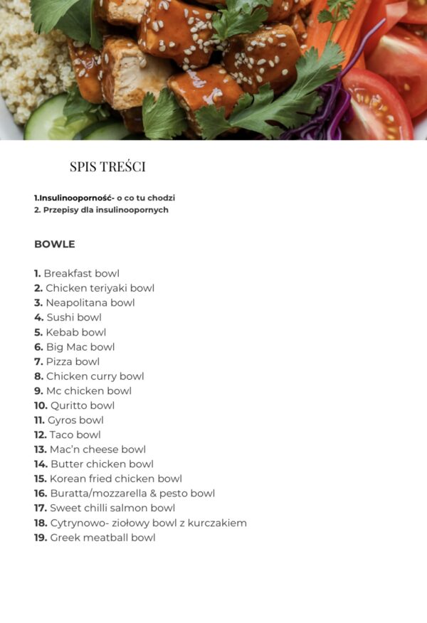 POŻEGNAJ INSULINOOPORNOŚĆ - BOWL EDITION